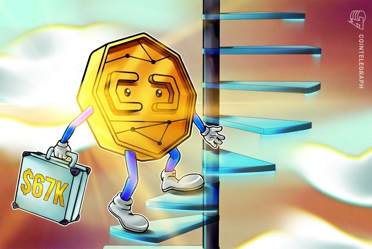 Bitcoin approaches $67,000 as markets look past war and tariff risks