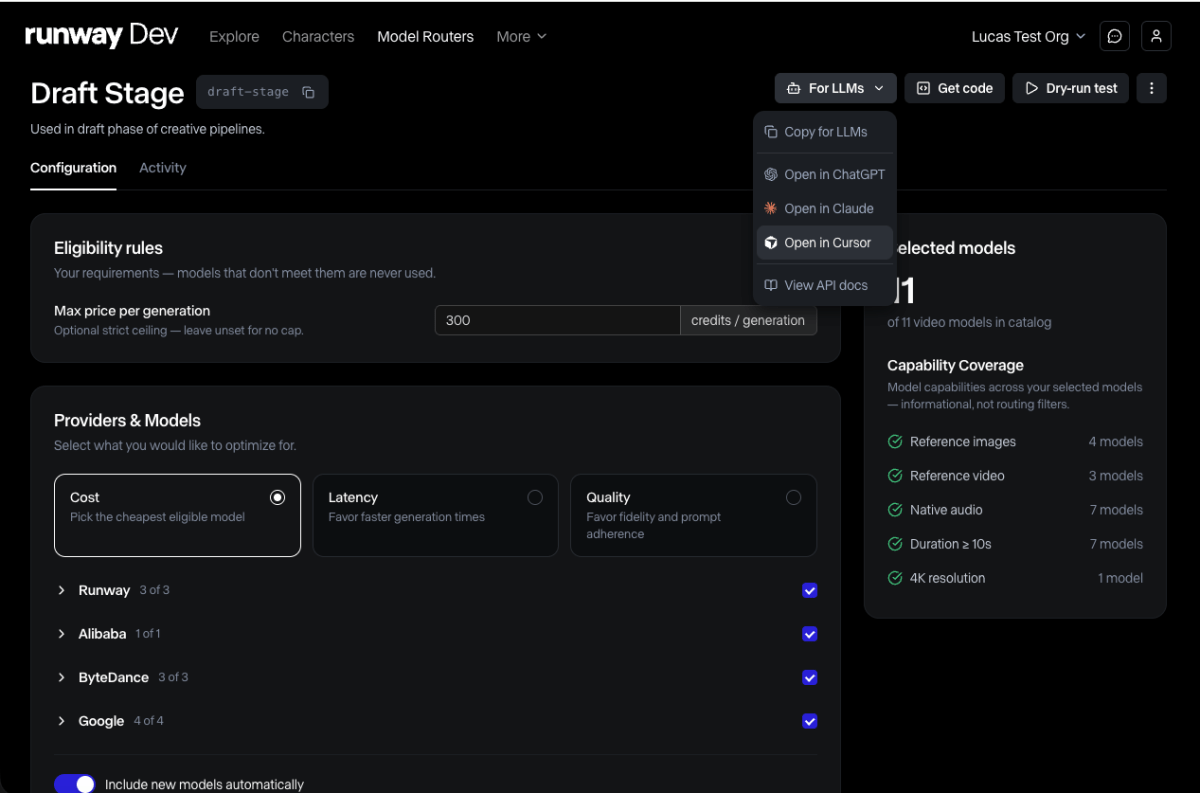 Runway Media Router launches to pick AI media models by cost and quality